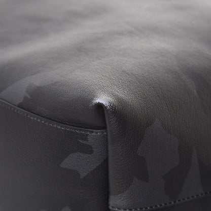 Saint Laurent Calfskin Camouflage Shopping Tote Black Grey 10 of 13