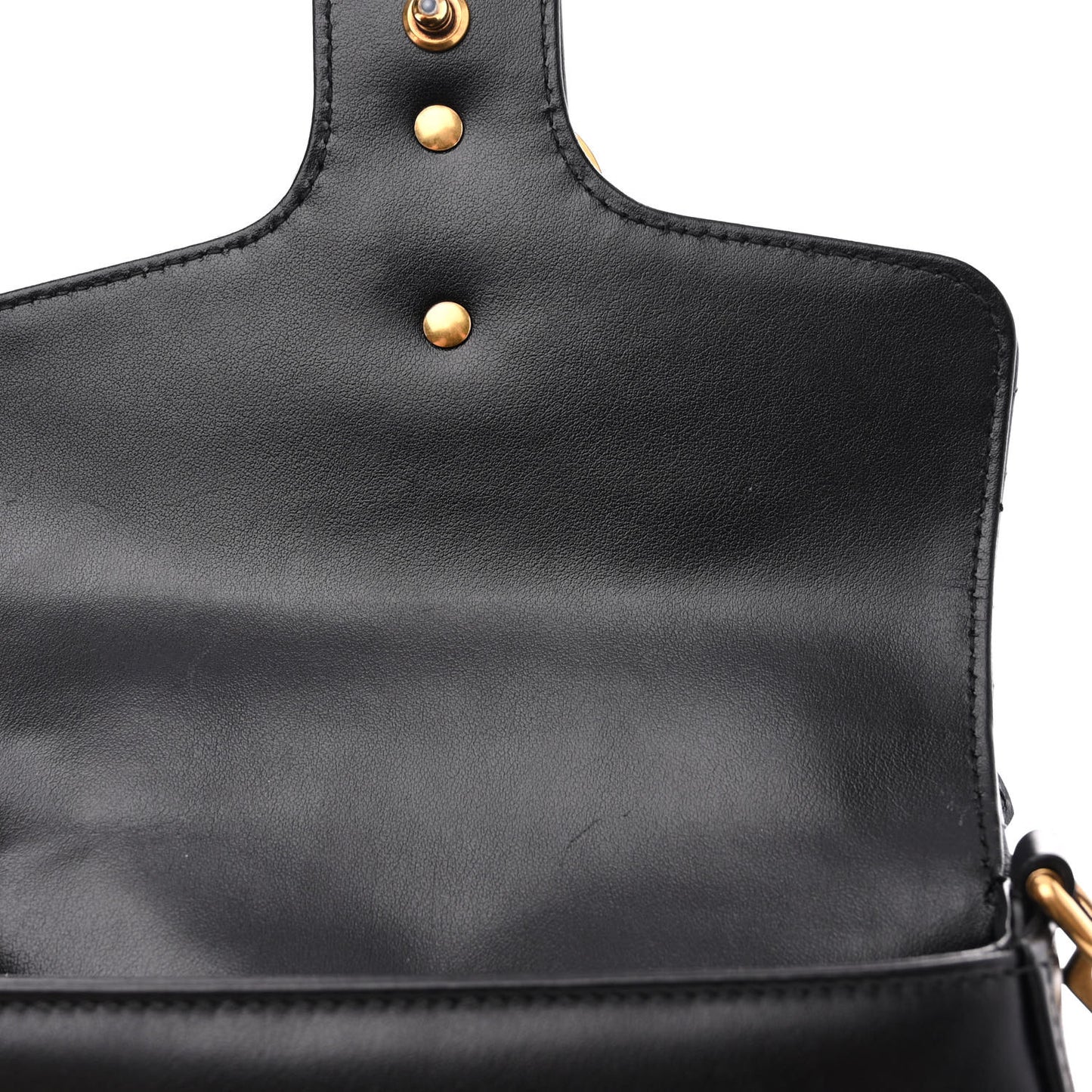 Calfskin Matelasse Mini GG Marmont Top Handle Shoulder Bag Black