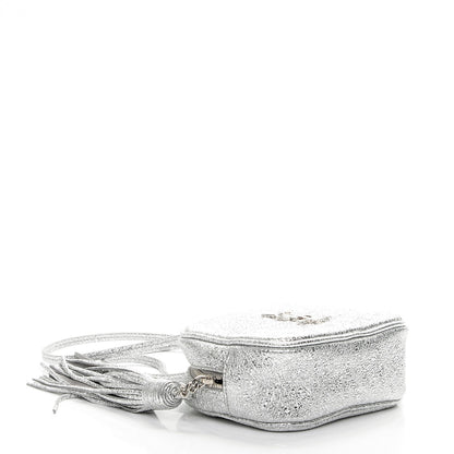 Saint Laurent Metallic Calfskin Monogram Blogger Bag Argento Nero 4 of 6
