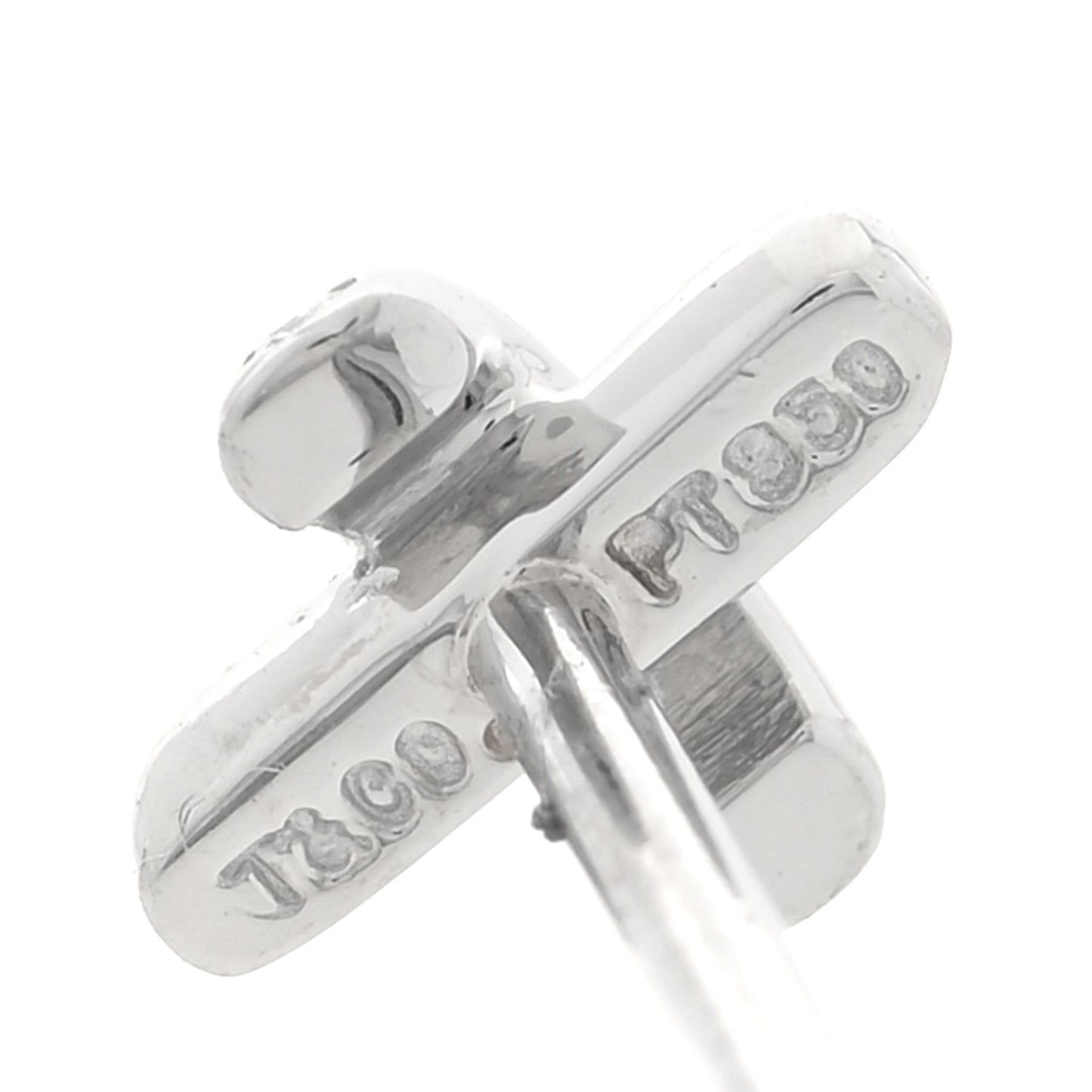 Platinum Diamond Cross Stitch X Stud Earrings