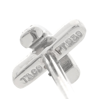 Tiffany Platinum Diamond Cross Stitch X Stud Earrings 4 of 4