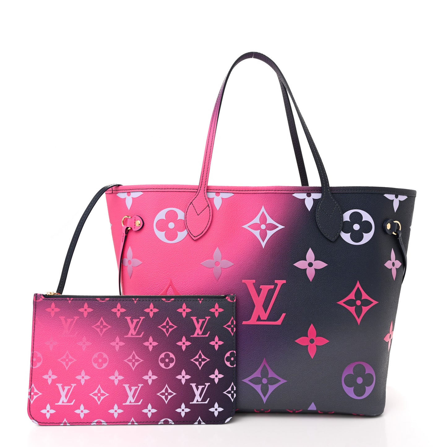 Monogram Giant Spring In The City Neverfull MM Midnight Fuchsia