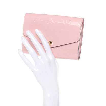 Louis Vuitton Vernis Sarah Compact Wallet Rose Ballerine 2 of 9