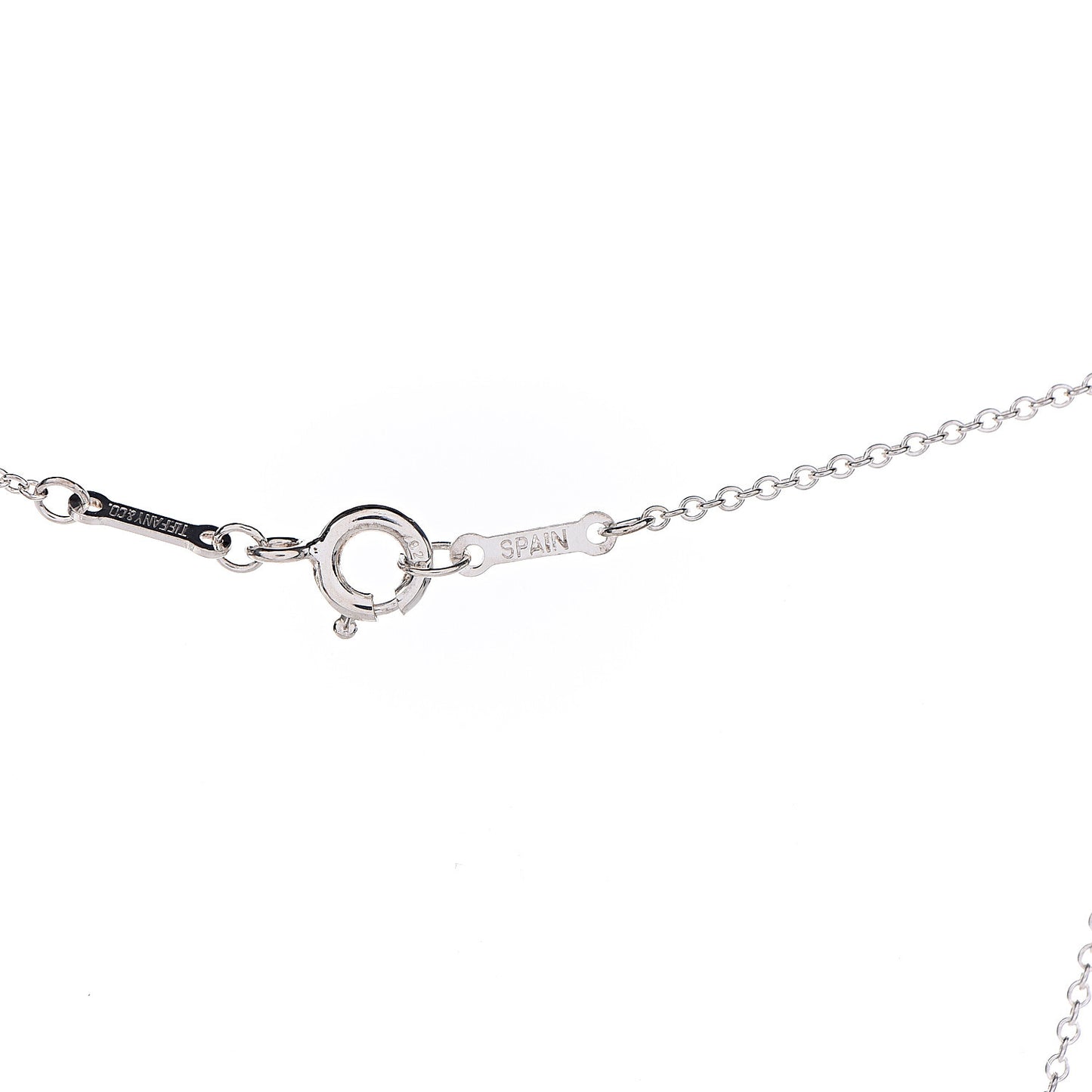 Sterling Silver 16mm Elsa Peretti Open Heart Pendant Necklace