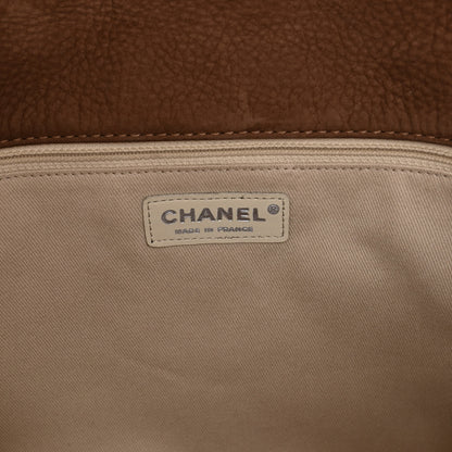 Chanel Ultra Soft Suede Calfskin Large Natural Beauty Flap Brown 6 of 11