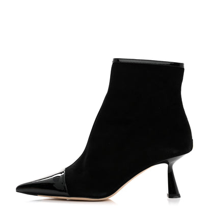 Jimmy Choo Suede Patent Kix Boots 38 Black 1 of 8