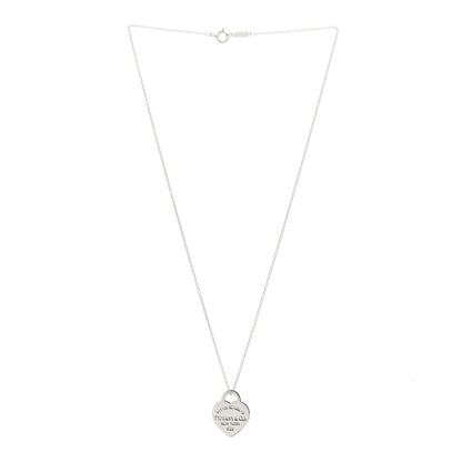 Tiffany Sterling Silver Small Return to Tiffany Heart Pendant Necklace 3 of 4
