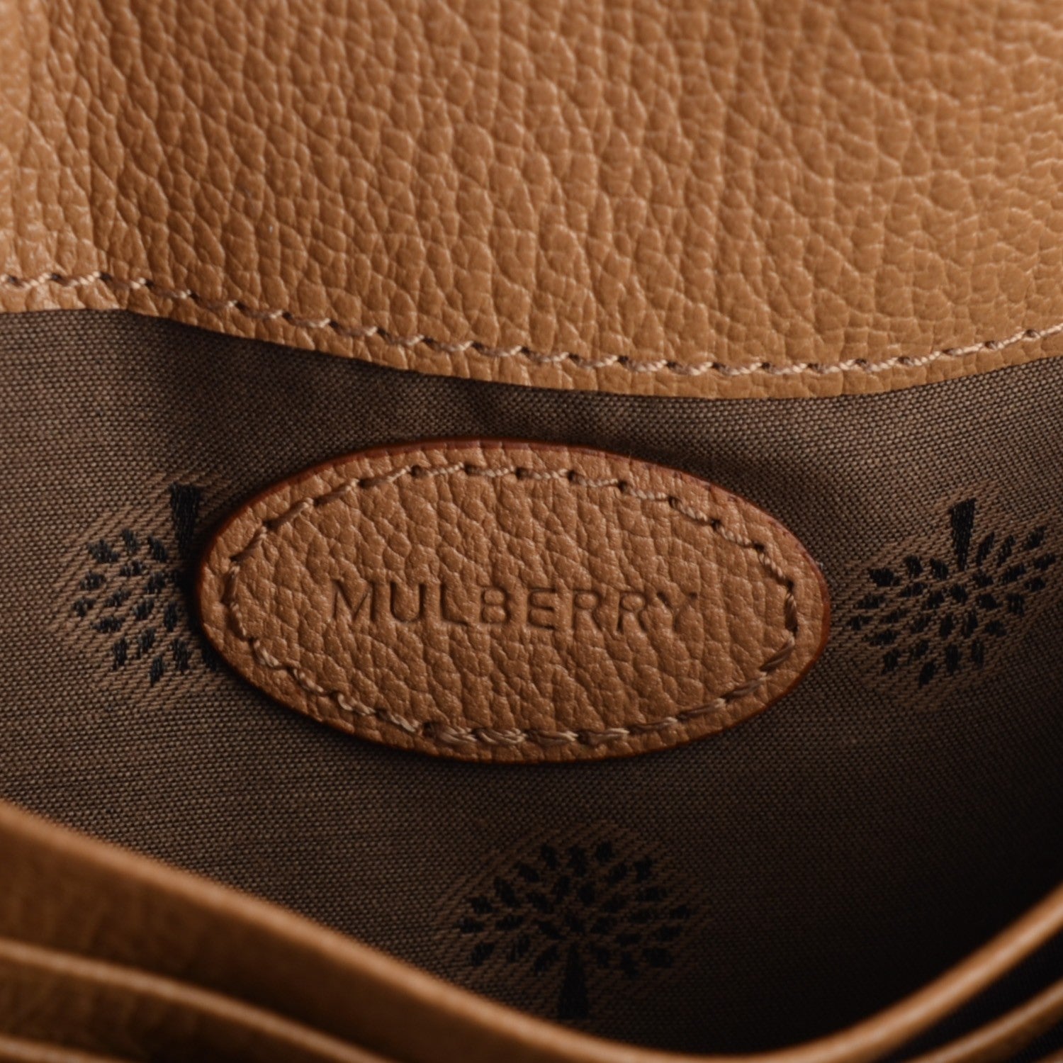 Mulberry Grainy Print Bayswater Clutch Wallet Deer Brown 6 of 7
