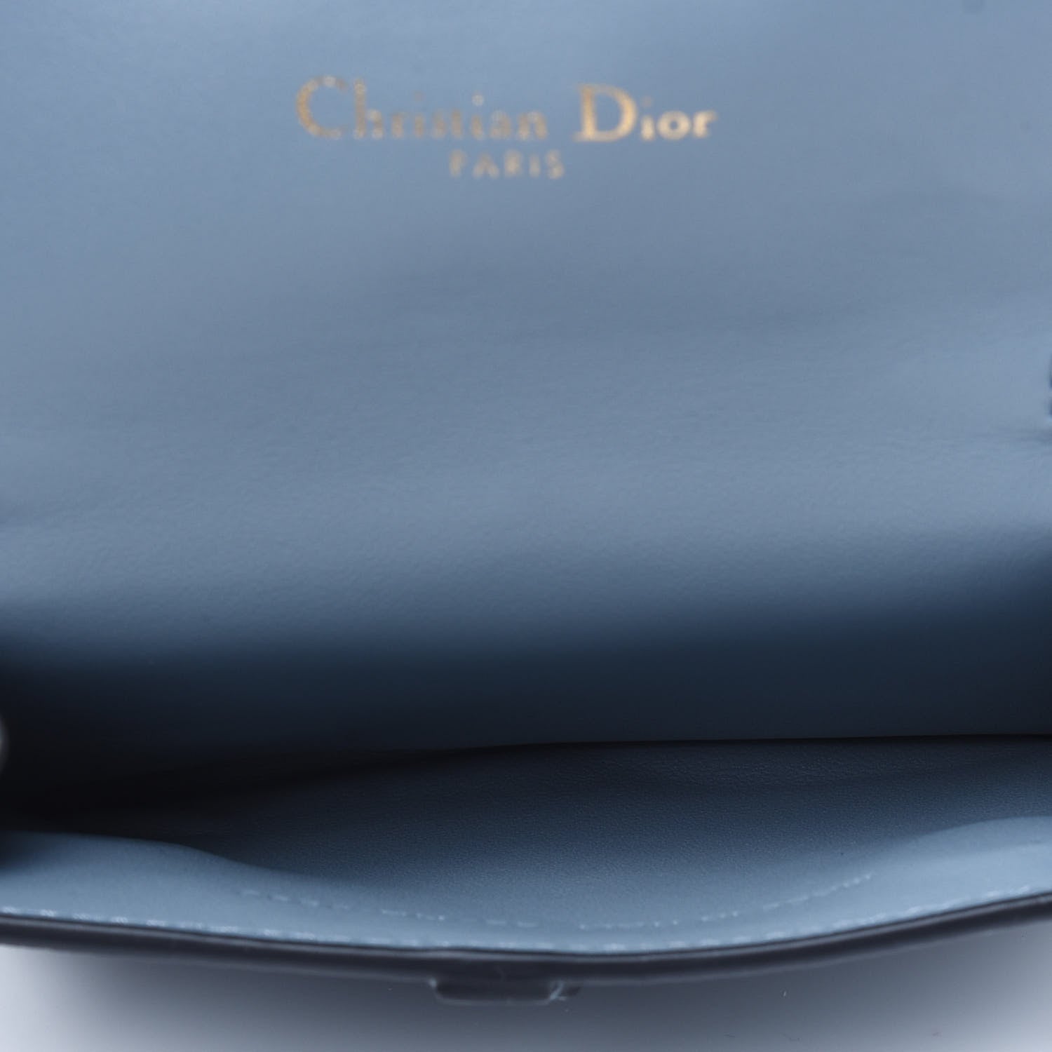 Christian Dior Goatskin Nano Saddle Chain Pouch Cloud Blue 5 of 9