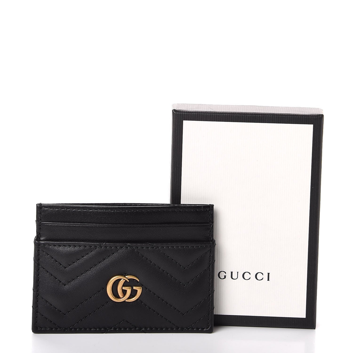 Gucci Calfskin Matelasse GG Marmont Card Holder Black 6 of 6