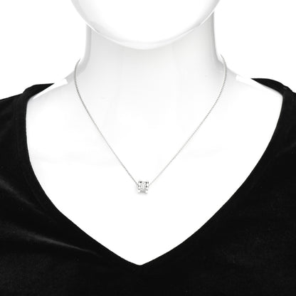 Bulgari 18K White Gold Diamond Small B.Zero1 Pave Pendant Necklace 2 of 5