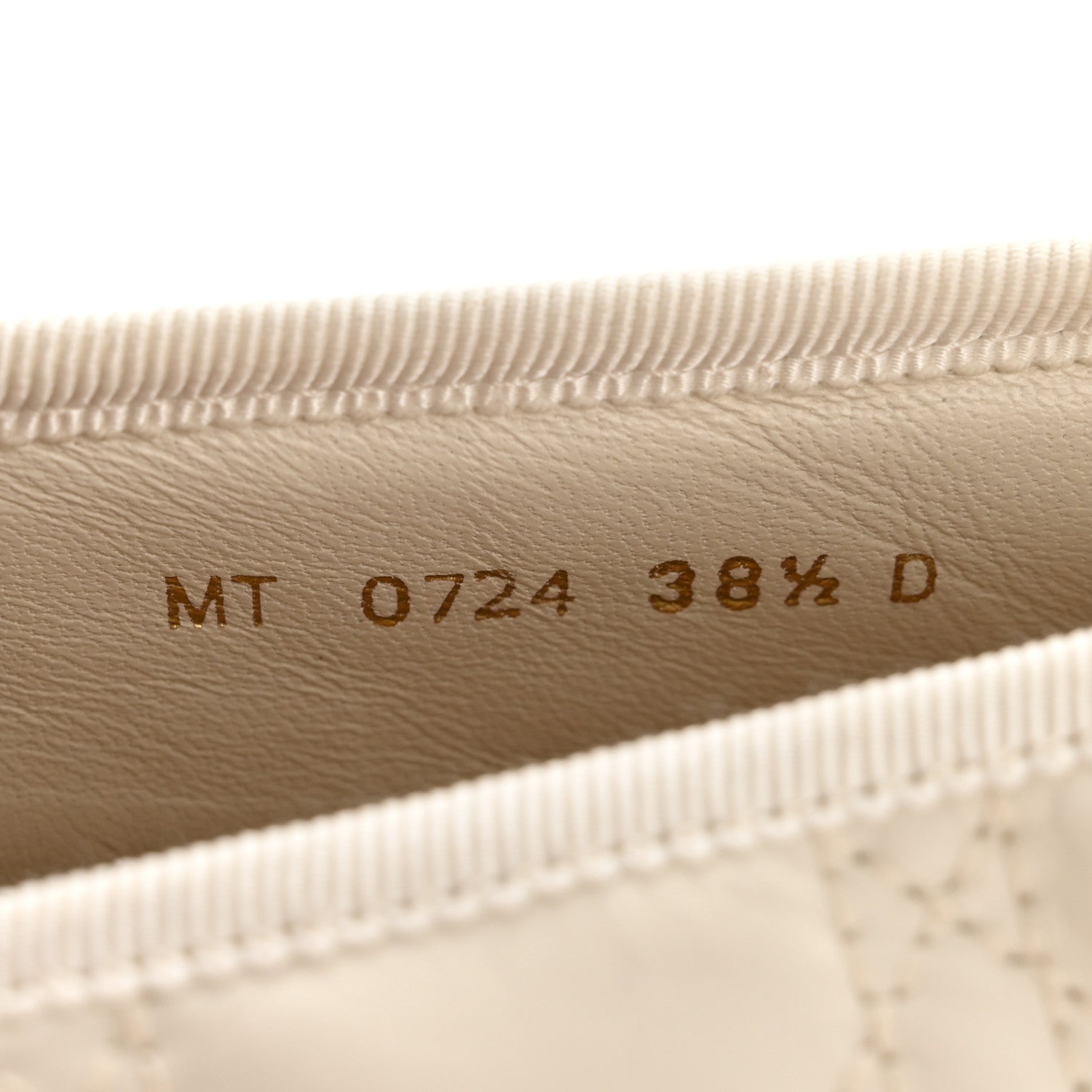 Christian Dior Calfskin Cannage Granville Espadrilles 38.5 Off White 9 of 11