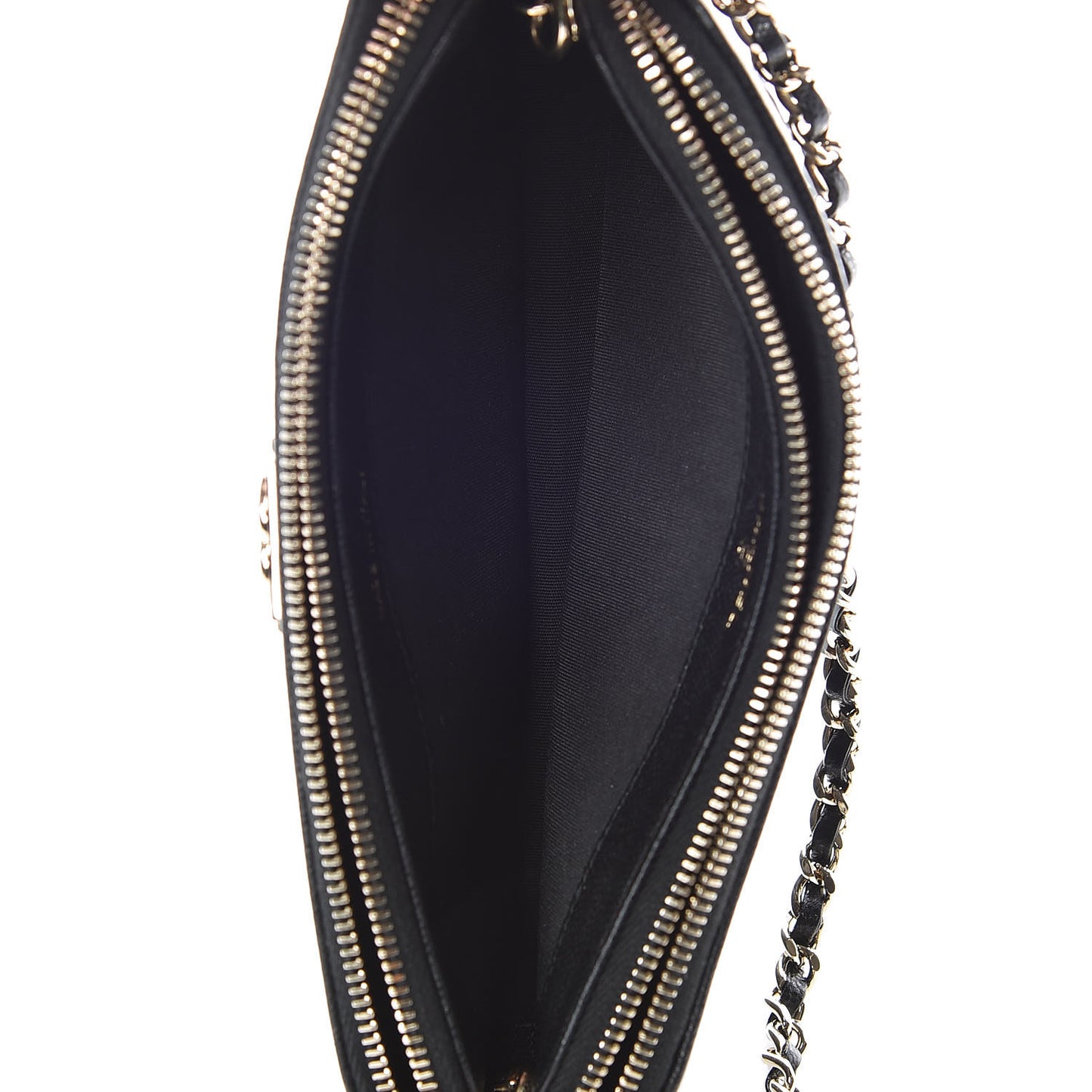 Caviar Quilted Small Boy Clutch With Chain Black