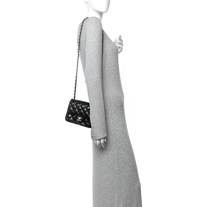 Chanel Lambskin Quilted Mini Square Flap Black 2 of 10