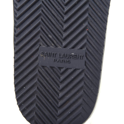 Saint Laurent Lambskin Joan Slide Sandals 39.5 Black 8 of 11