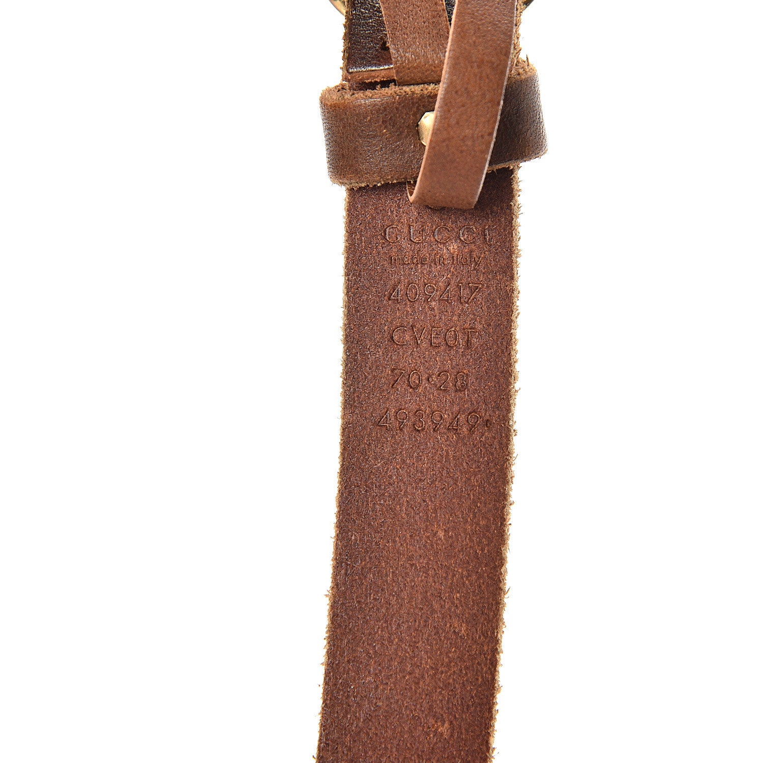 Gucci Faded Calfskin Double G 20mm Belt 70 28 Cuir 3 of 8