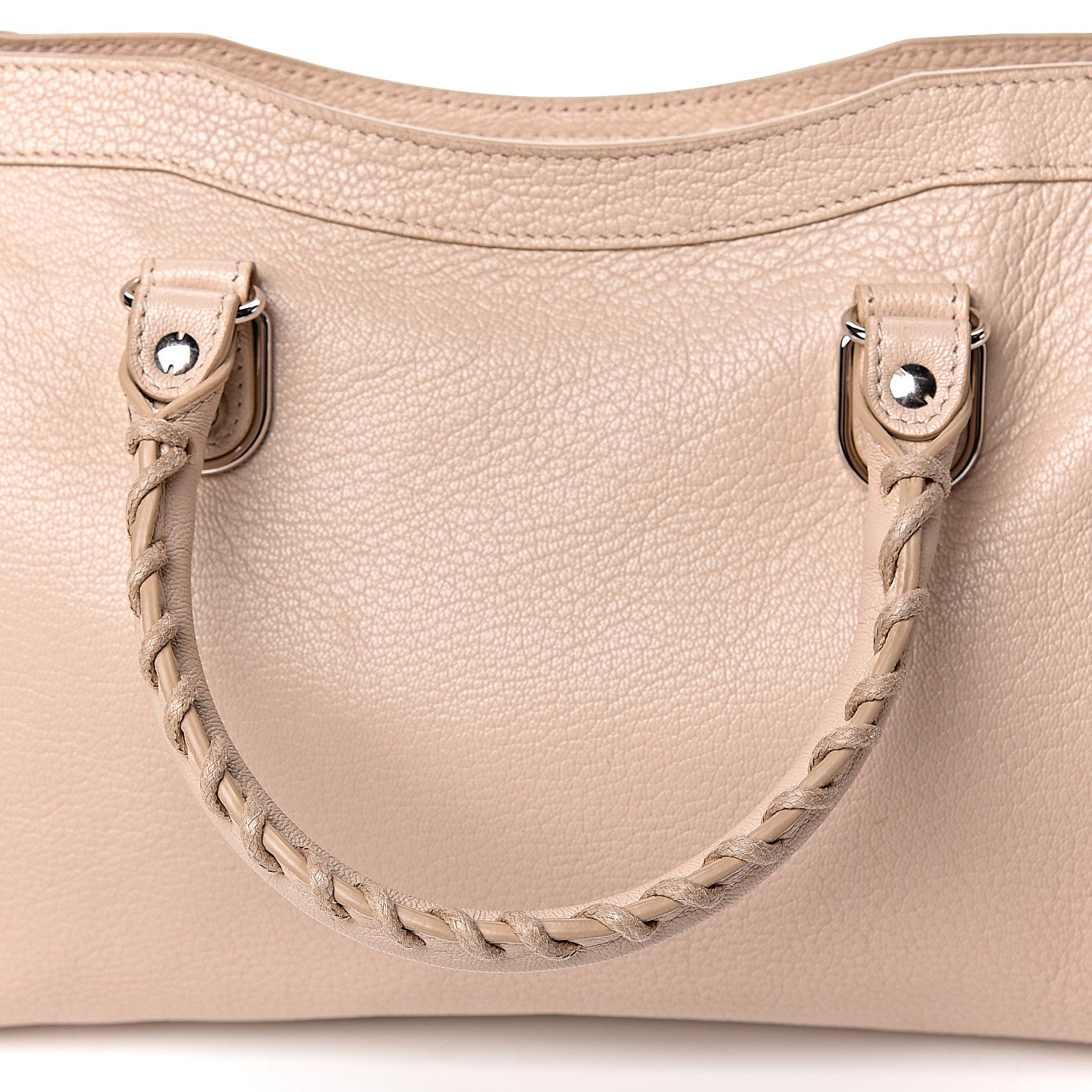 Balenciaga Chevre Silver Metallic Edge Hardware S City Tapioca 8 of 19