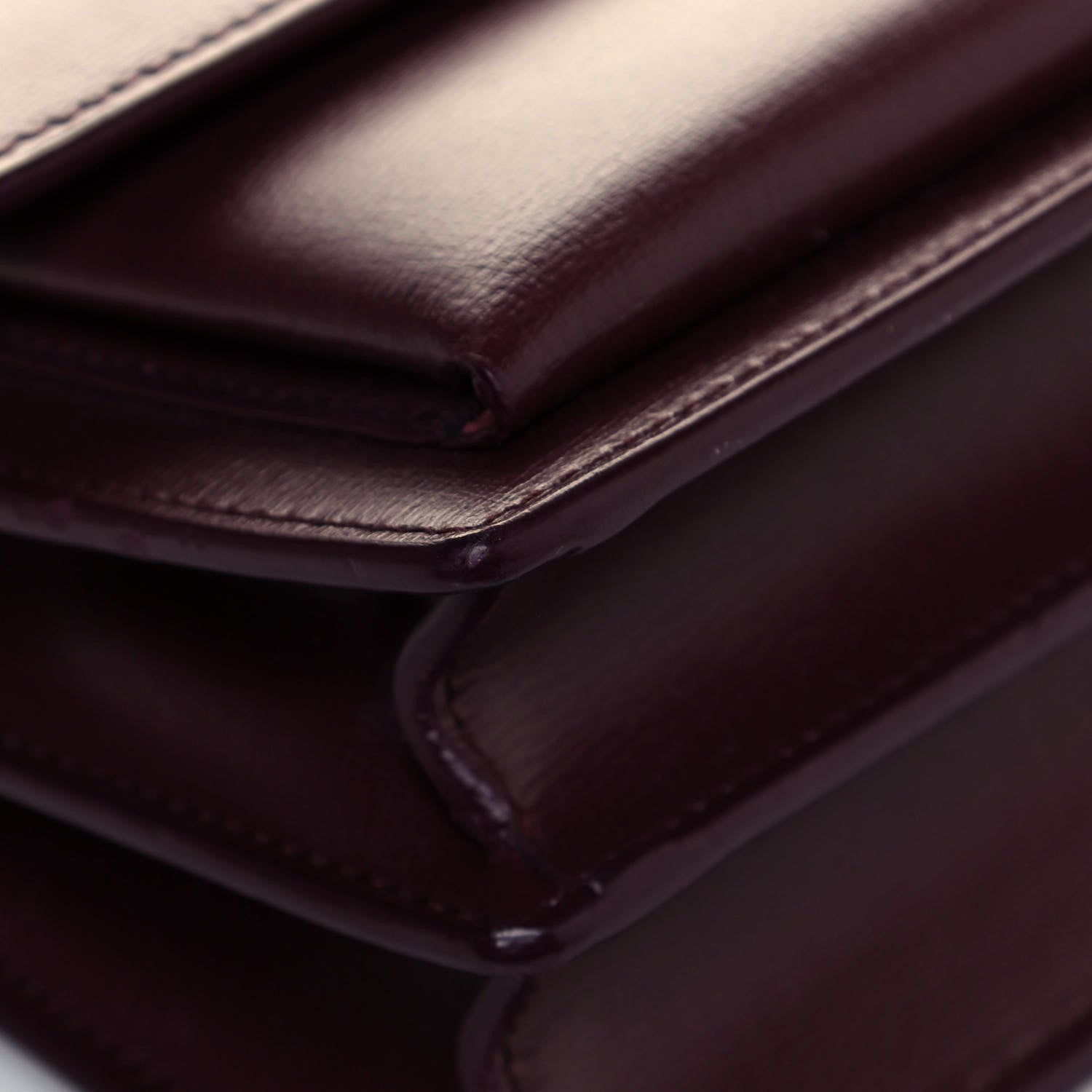Saint Laurent Calfskin Medium Monogram Sunset Bordeaux 8 of 12