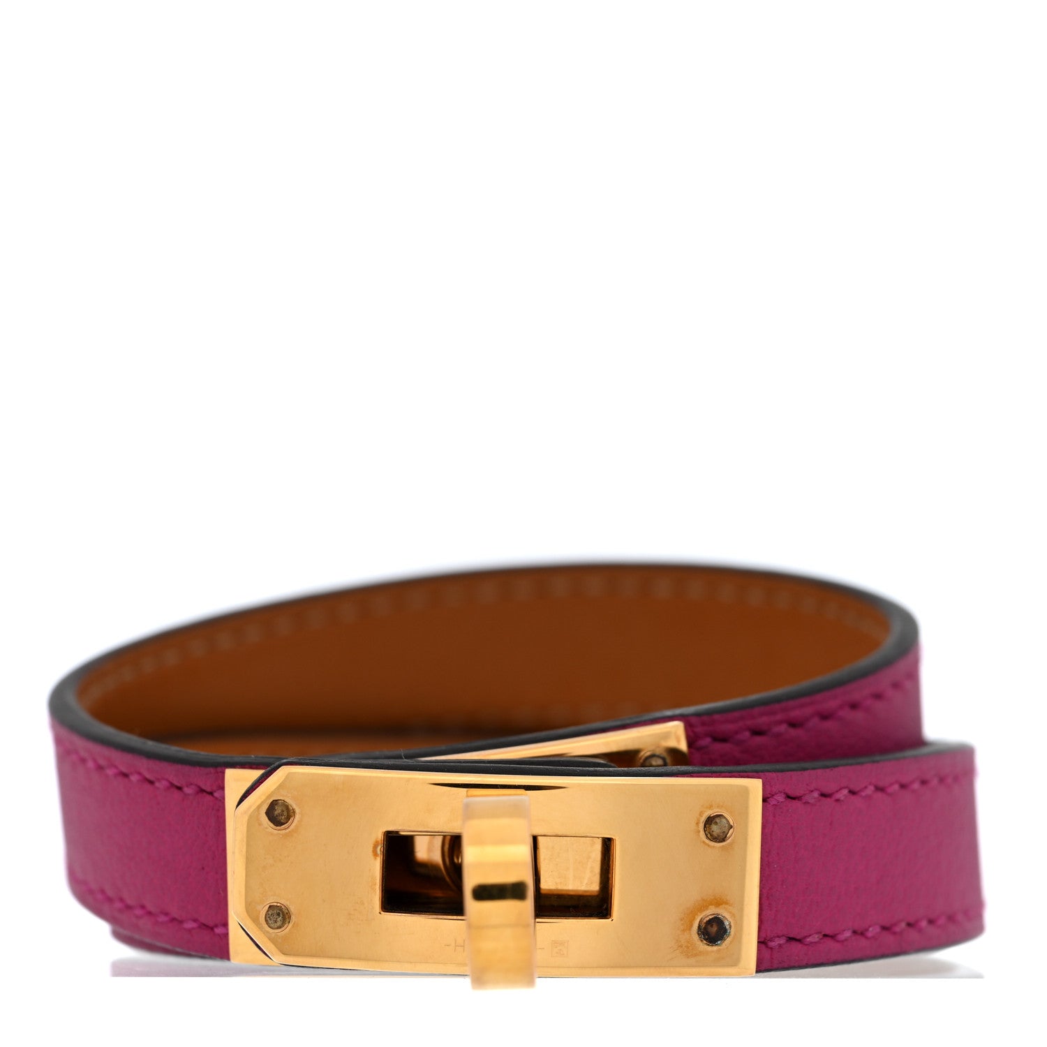 Hermes Swift Kelly Double Tour Bracelet T2 Rose Pourpre 1 of 5