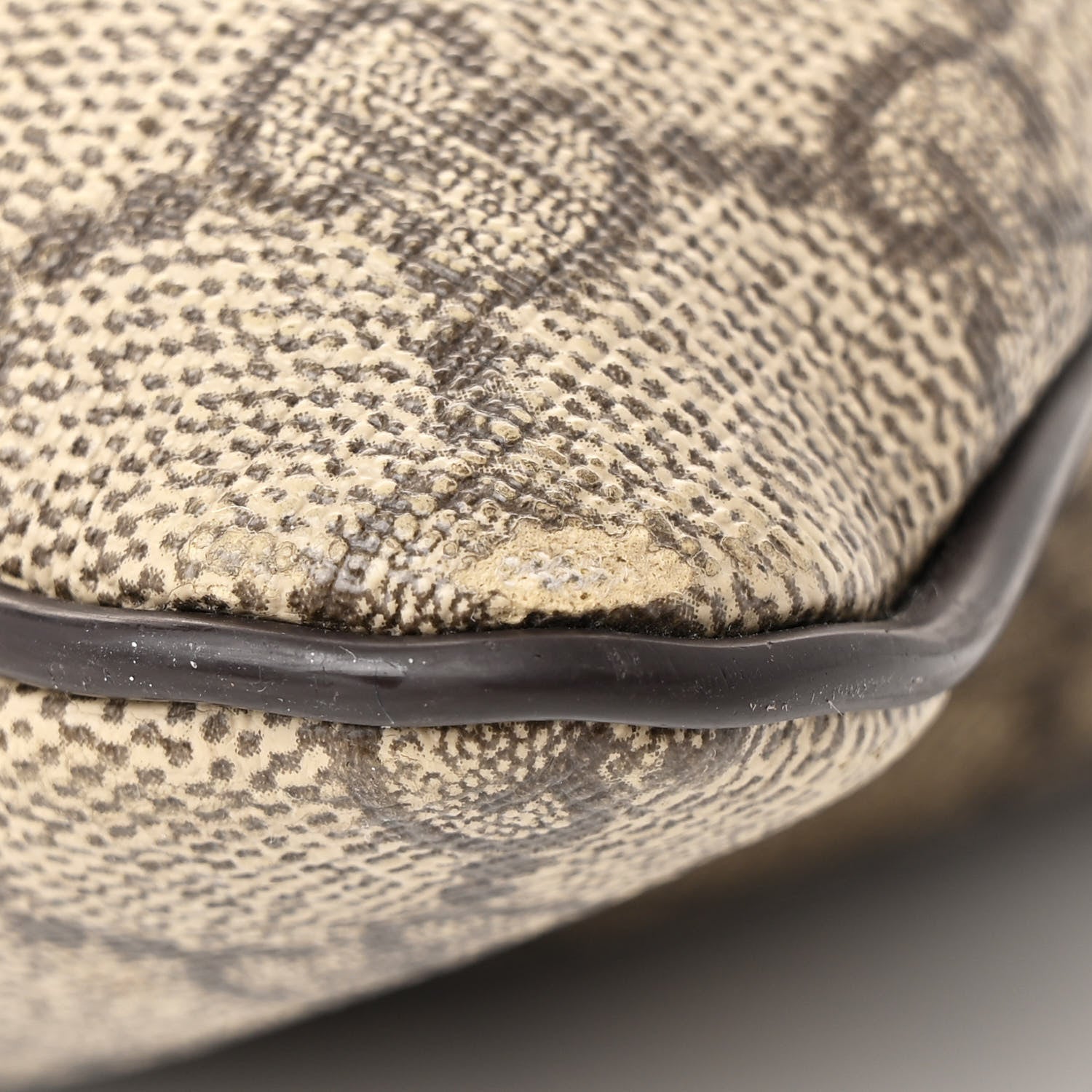 Gucci GG Supreme Monogram Selleria Calfskin Small Flat Side Zip Messenger Bag Beige Ebony Cocoa Dark Chocolate 11 of 12