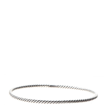 David Yurman Sterling Silver Black Onyx Color Classics Cable Bangles Set of 2 3 of 6