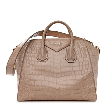 Givenchy Crocodile Medium Antigona Nude Pink 1 of 10