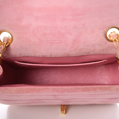 Chanel Suede Horizontal Quilted Mini Flap Pink 5 of 8
