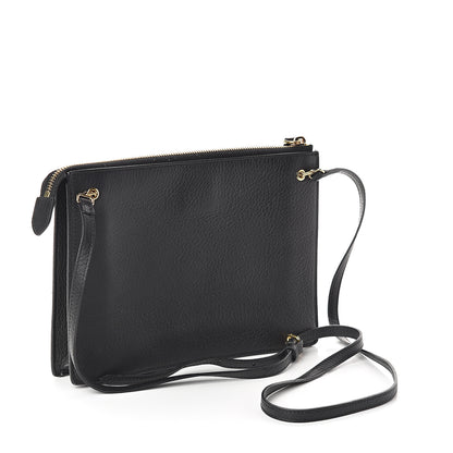 Fendi Vitello Dolce Fox Fur Monster Eyes Mini 2Jours Pouch Black Yellow 2 of 8