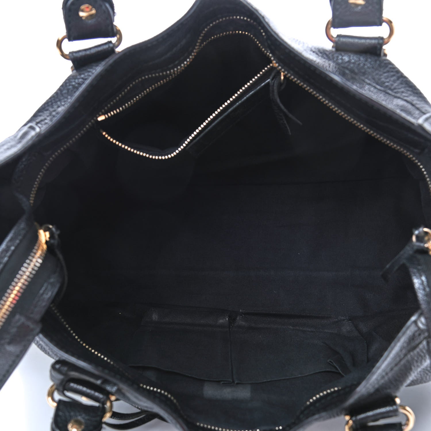 Balenciaga Chevre Gold Metallic Edge Hardware City Black 4 of 8