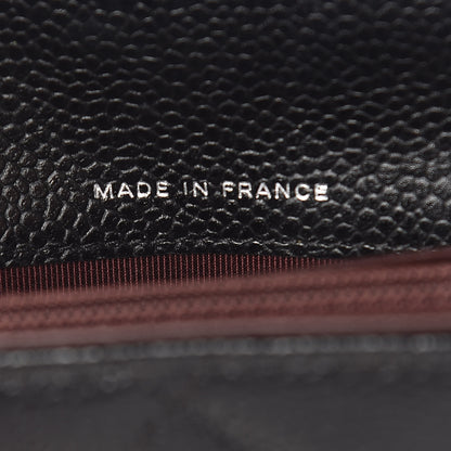 Chanel Caviar Quilted Large Gusset Flap Wallet Black 7 of 9