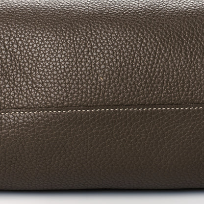 Hermes Taurillon Clemence Double Sens 36 Reversible Tote Etoupe Orange 17 of 21