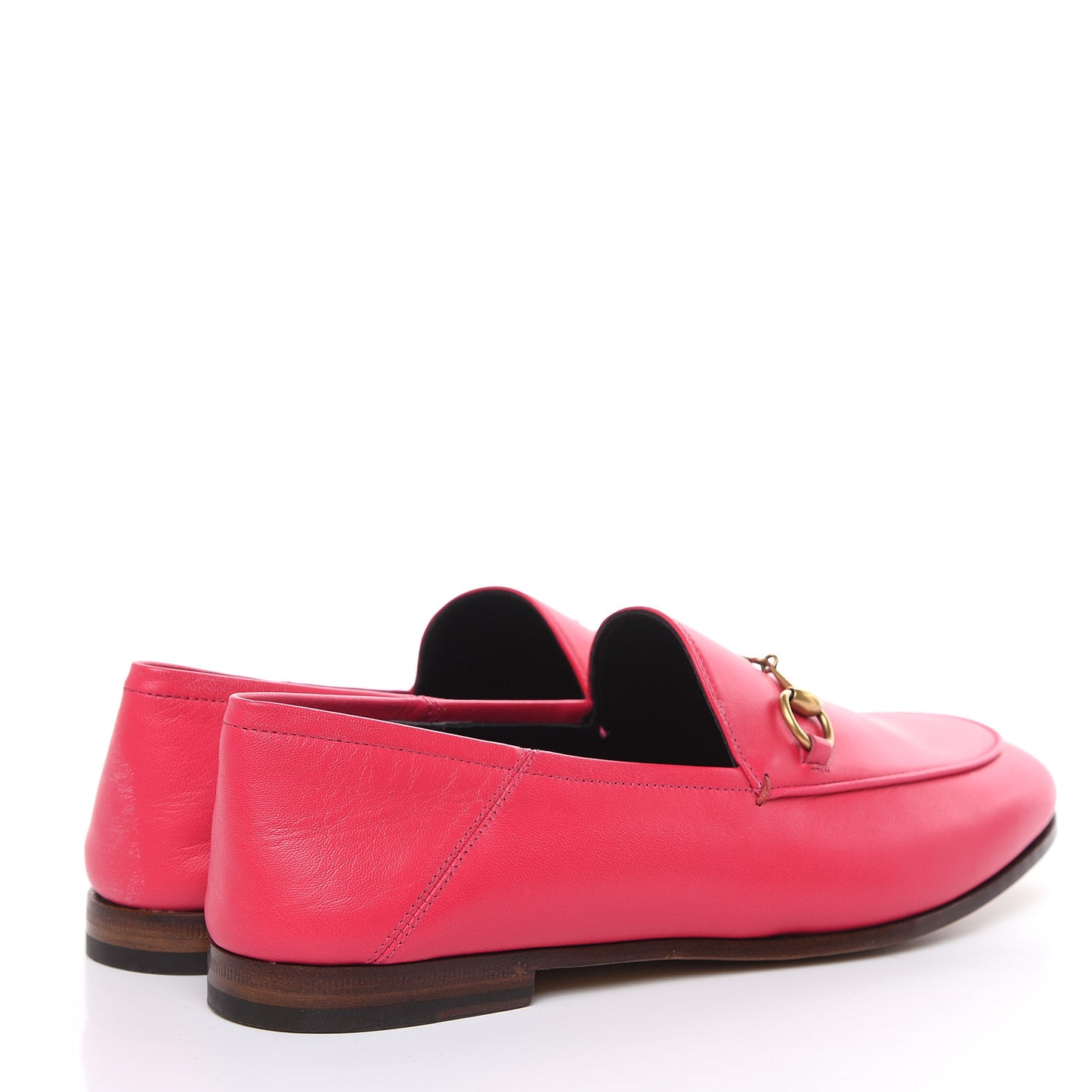 Lambskin Womens Brixton Horsebit Loafers 38.5 Hot Pink