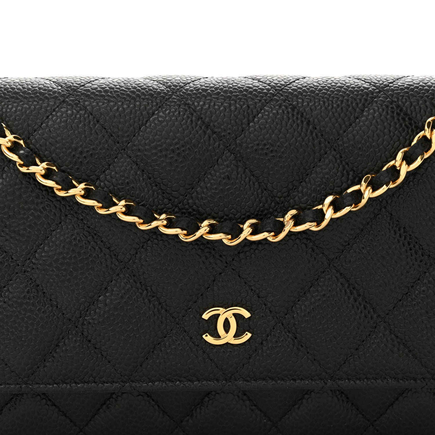 Chanel Caviar Quilted Wallet on Chain WOC Black 9 of 12