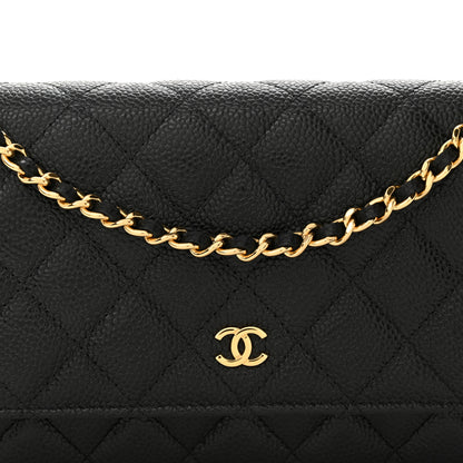 Chanel Caviar Quilted Wallet on Chain WOC Black 9 of 12