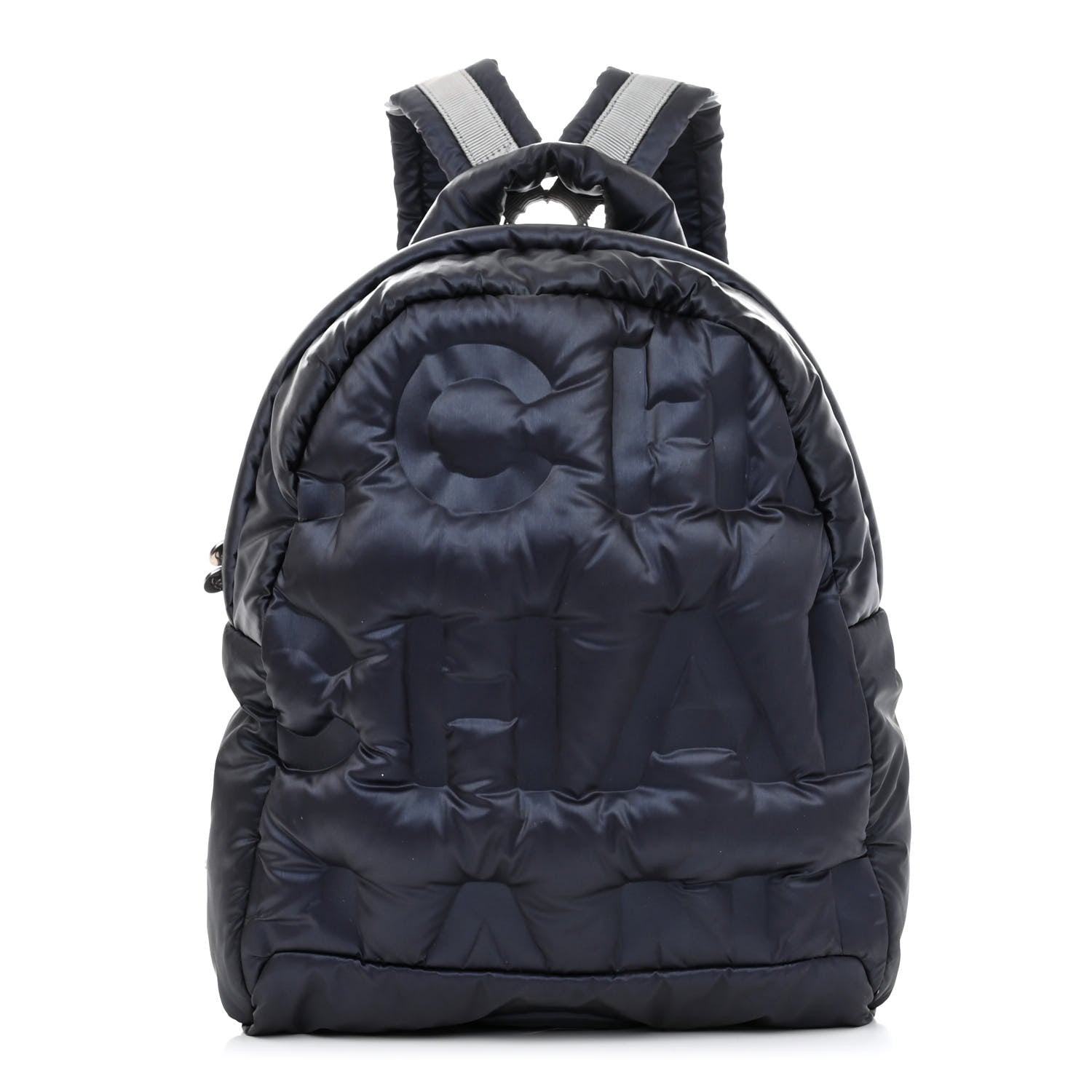 Chanel Nylon Embossed Small Doudoune Backpack Navy 1 of 9