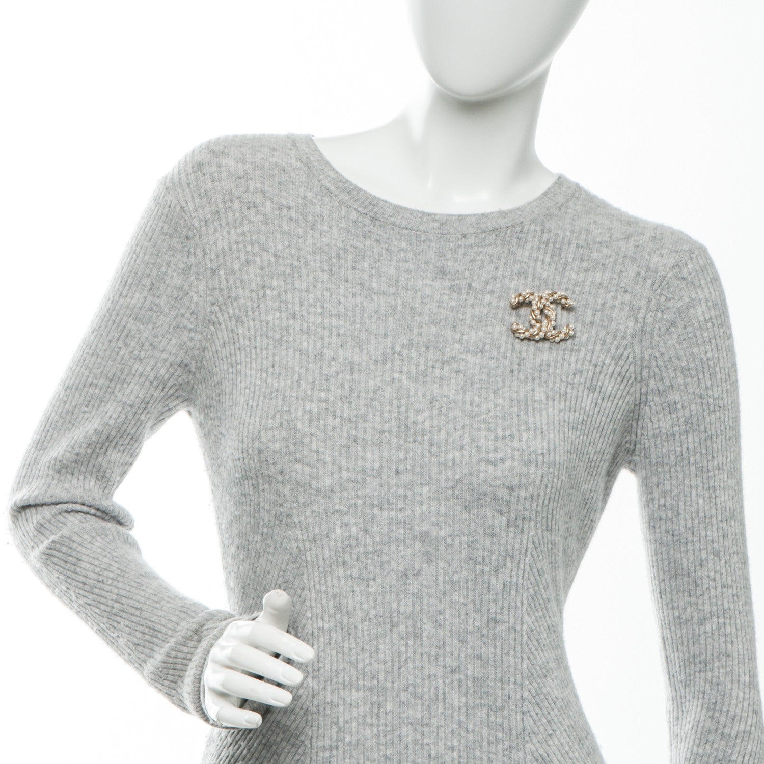 Chanel Pearl Twisted CC Brooch Gold 2 of 4