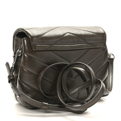 Saint Laurent Calfskin Y Quilted Monogram Toy Loulou Crossbody Bag Military Olive 2 of 9