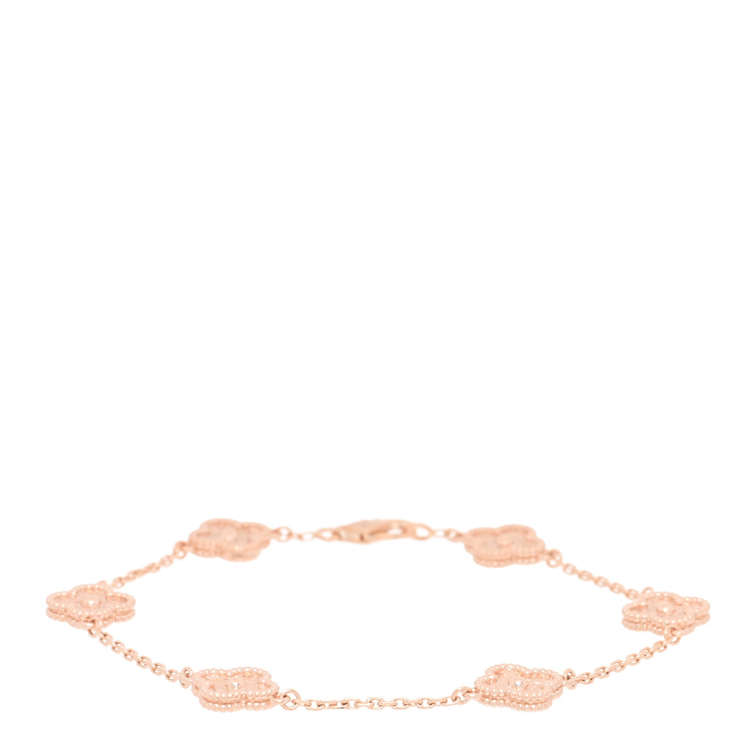 Van Cleef & Arpels 18K Rose Gold 6 Motifs Sweet Alhambra Bracelet 1 of 4