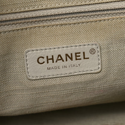 Chanel Denim Small Deauville Tote Dark Blue White Blue White 6 of 10