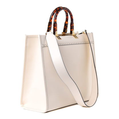 Fendi Vitello King Plexiglass Medium Fendi Sunshine Shopper Tote White Ice 2 of 4