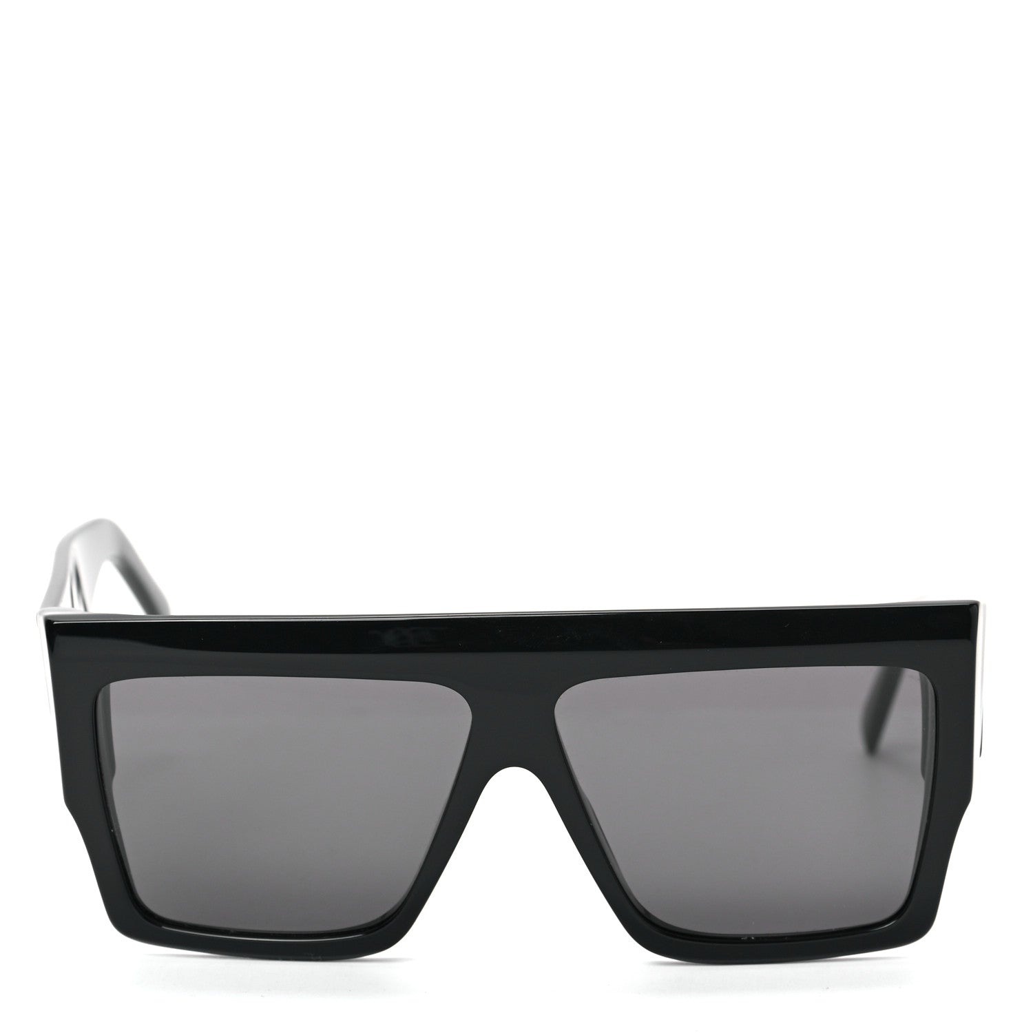 Celine Acetate Flat Top Rectangular Sunglasses CL400921 Black 2 of 6