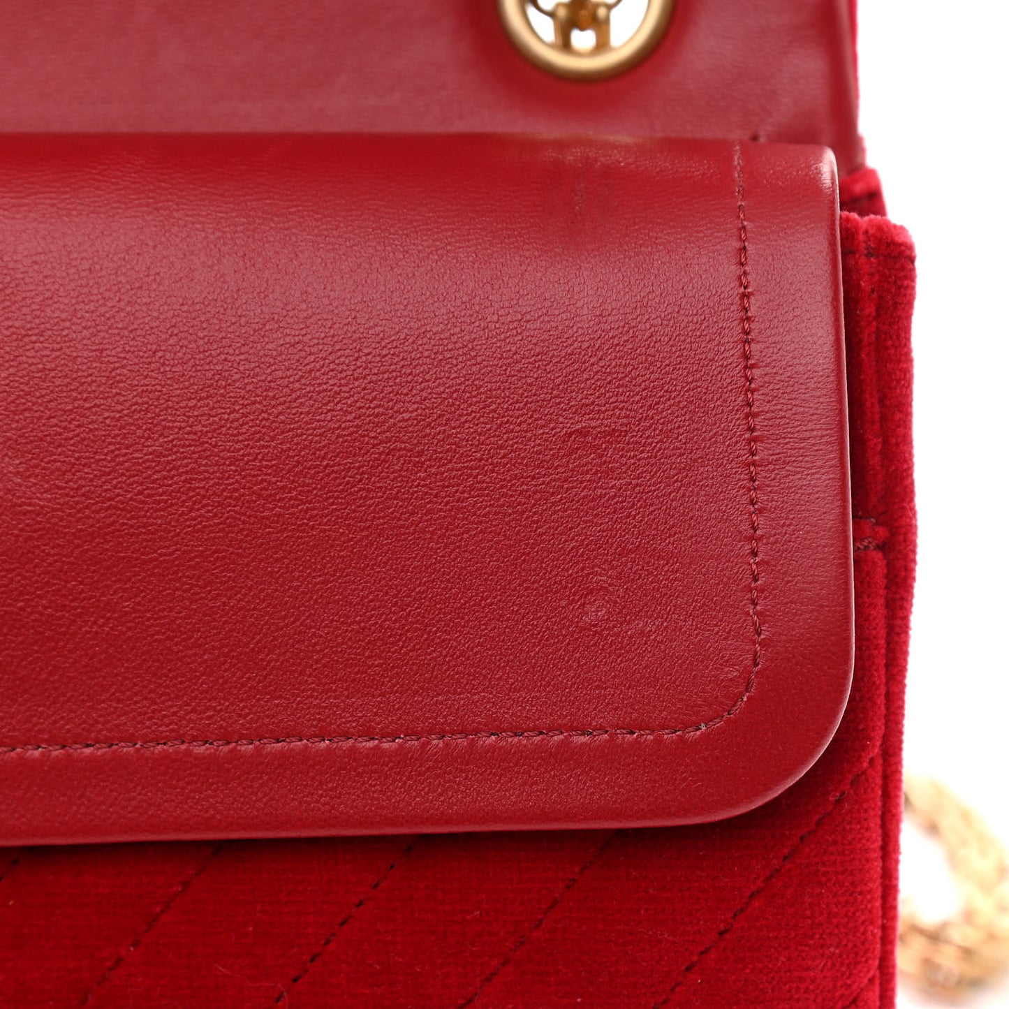 Velvet Chevron Quilted 2.55 Reissue 225 Flap Red