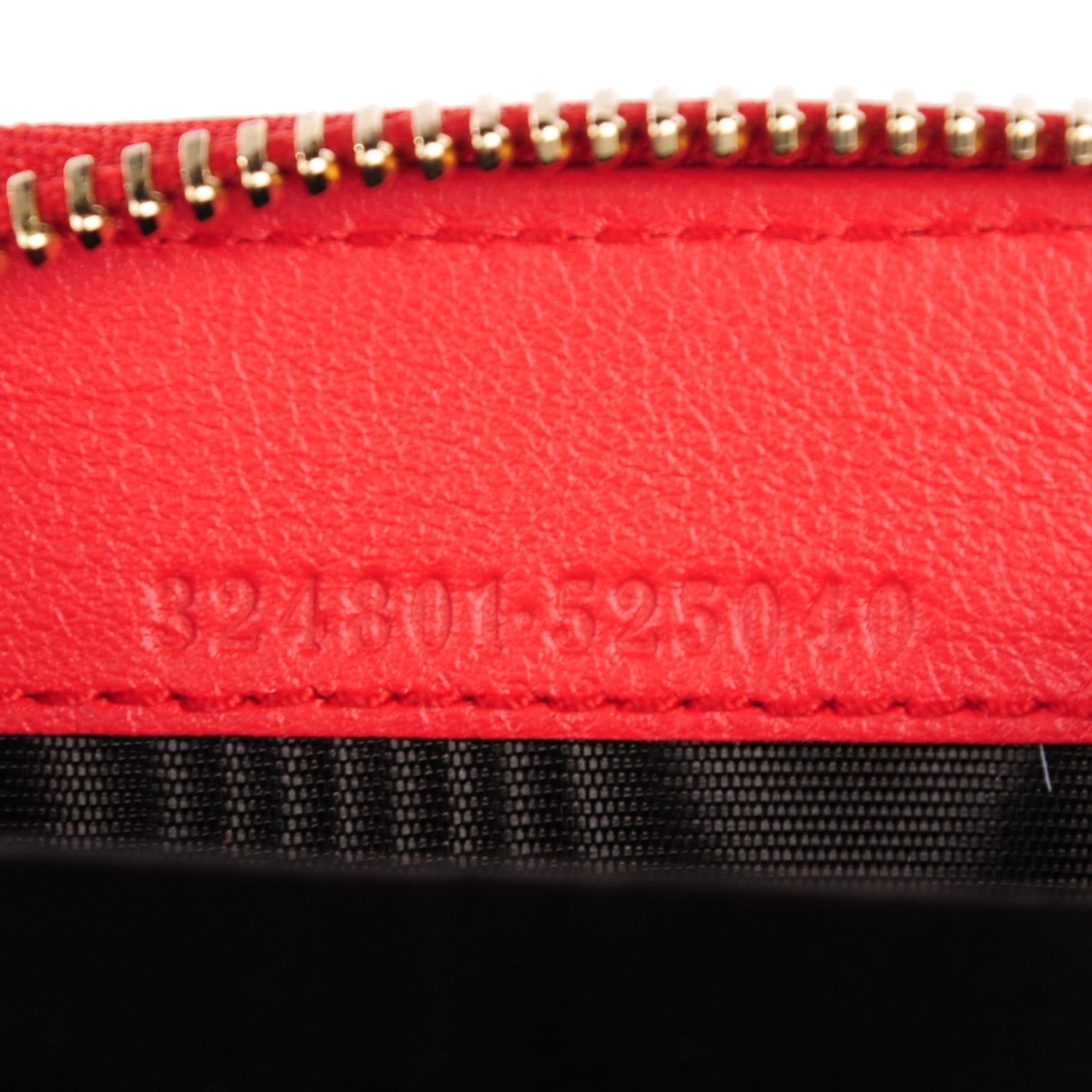 Gucci Guccissima Zip Around Coin Purse Red 7 of 7