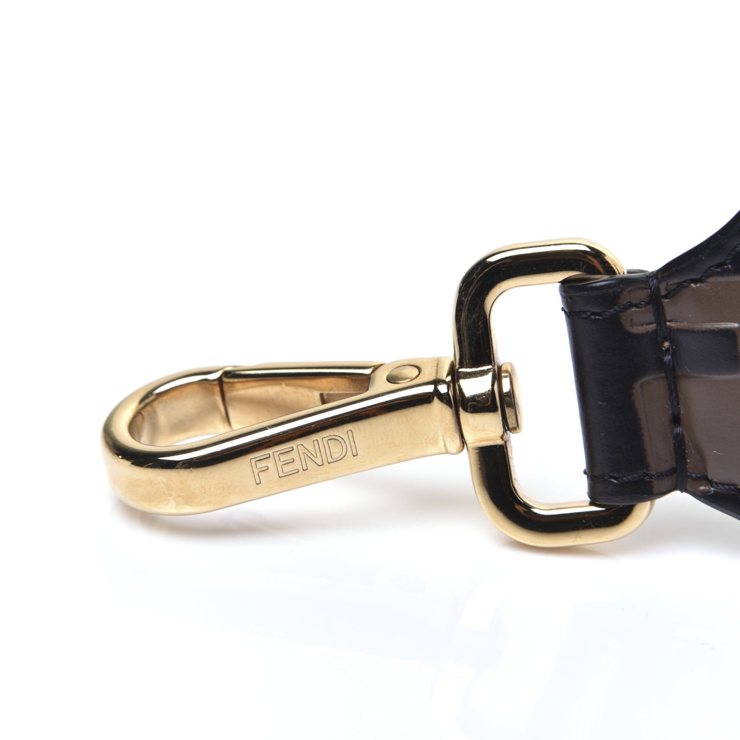 Calfskin FF 1974 Embossed Mini Strap You Maya Black