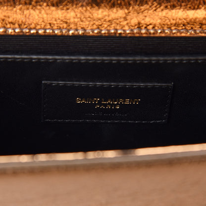 Saint Laurent Metallic Calfskin Small Classic Monogram Kate Satchel Bronze 6 of 10