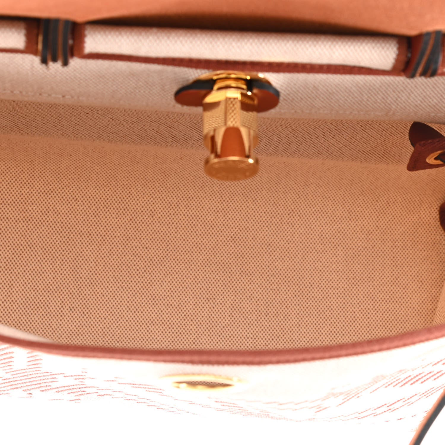 Hermes Vache Hunter Toile H Brides de Gala Herbag Zip Retourne 31 PM Cuivre Ecru Beige 6 of 12