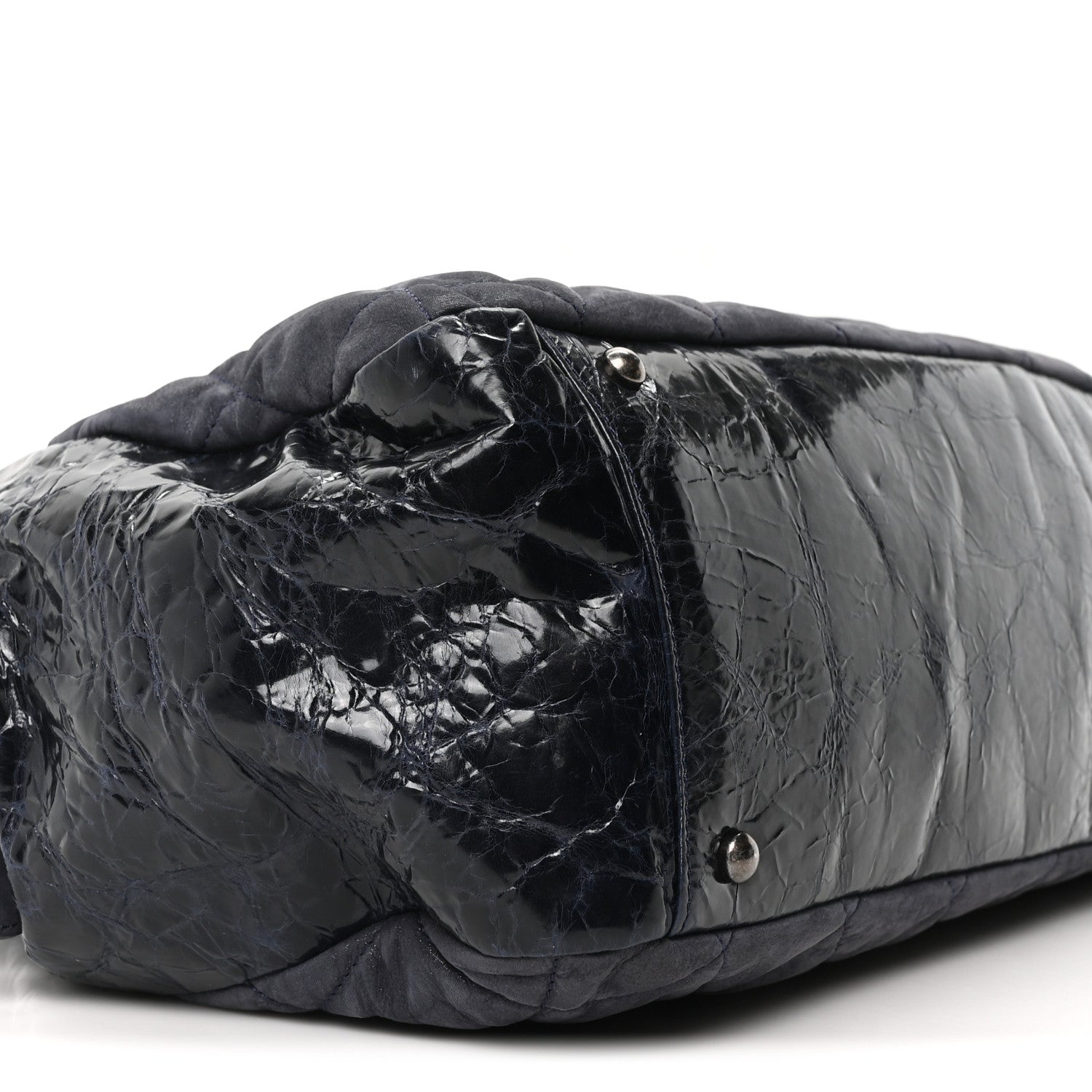 Chanel Iridescent Calfskin Quilted Large In The Mix Tote Navy 9 of 10