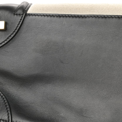 Celine Natural Canvas Smooth Calfskin Mini Luggage Cream 16 of 17