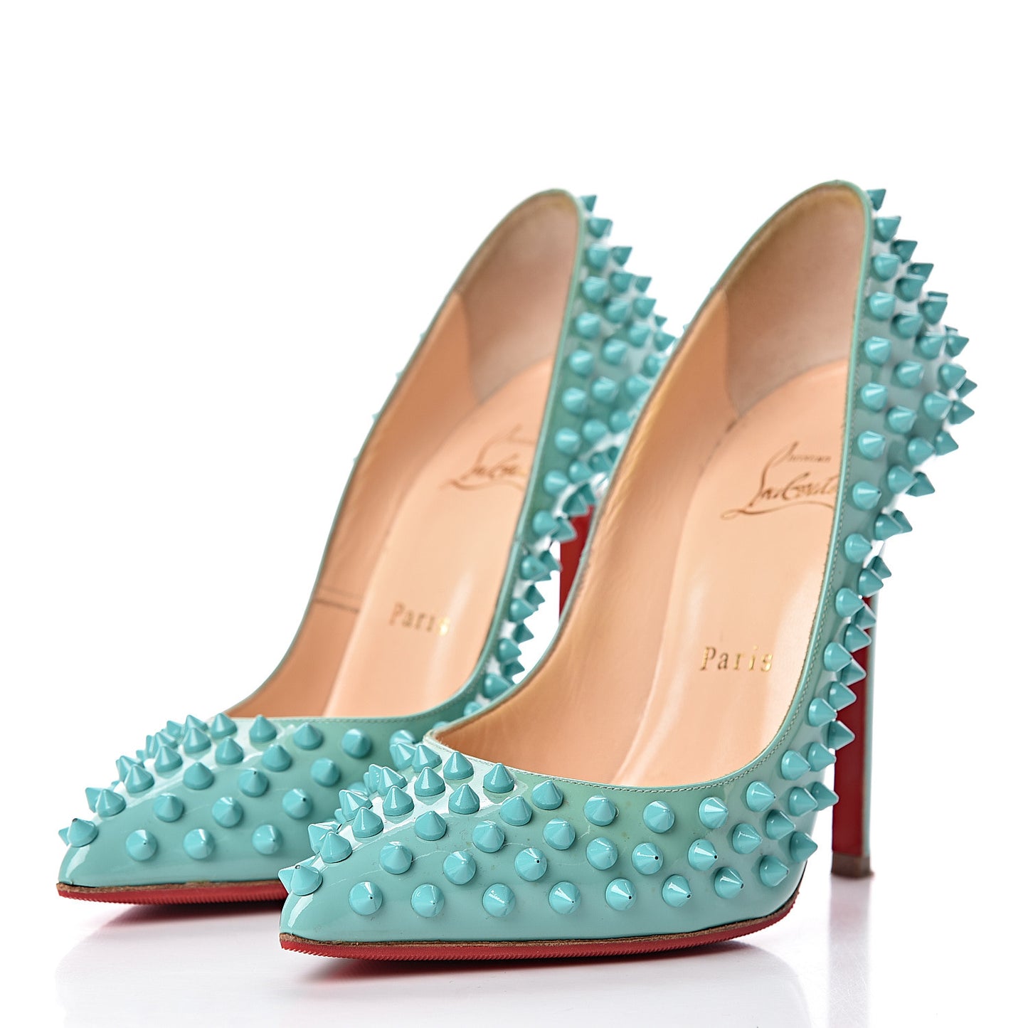 Patent Pigalle Spikes 120 Pumps 37 Aquamarine
