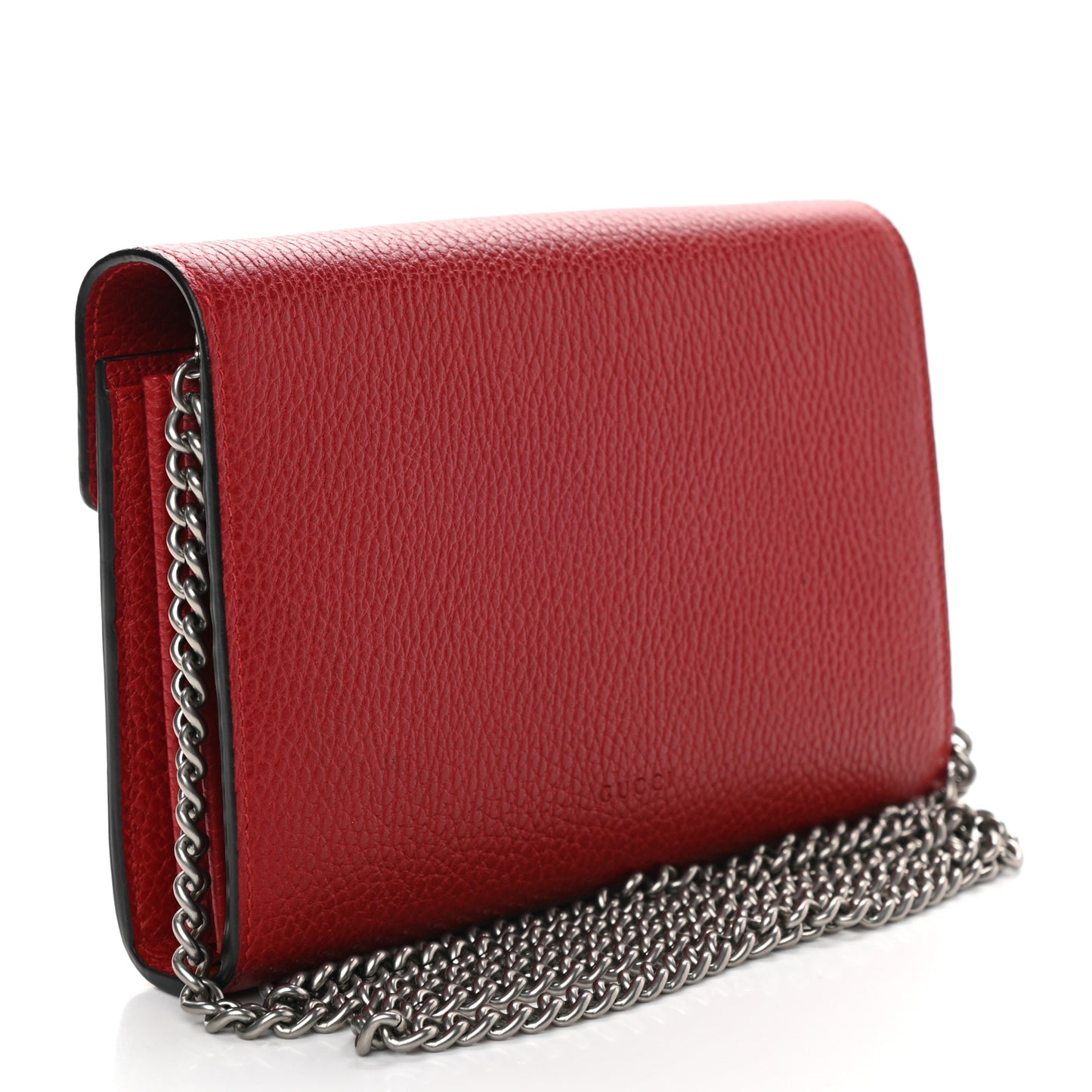 Calfskin Mini Dionysus Chain Wallet Hibiscus Red
